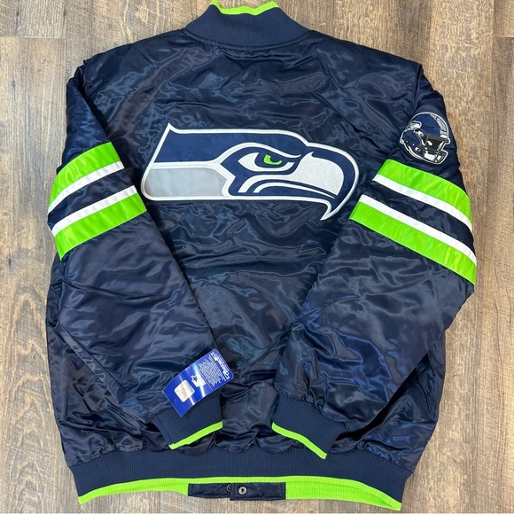 NWT!  Men’s blue Seattle Seahawks Starter jacket.  Size XXL! - Picture 5 of 5